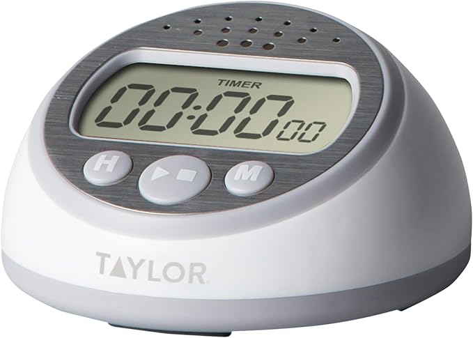 Taylor Digital Timer Counts Up and Down for School, Learning, Projects, and Kitchen Tasks, Super Loud Digital Timer, Gray by Taylor