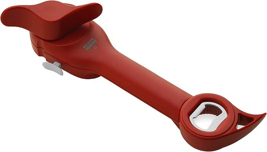 Kuhn Rikon Auto Safety Master Opener for Cans, Bottles and Jars, 9 x 2.75 inches, Red by KuhnRikon