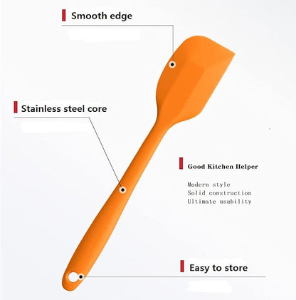 8 Pieces Silicone Spatulas,8.5 inch Non-stick Spatulas with Stainless Steel Core,Heat Resistant-500℉, One Piece Design,Food Grade Silicone, Dishwasher Safe, for Mixing,Cooking,Baking (8.5 inch) - Image 5