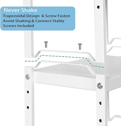 4 Pack Kitchen Cabinet Shelves Organizers, Kitchen Counter Storage Shelf Spice Rack, Expandable Length, Adjustable Height, Stackable, Sturdy 30LBS Bearing, Small Cupboard Tabletop Organizer Shelf Rack - Image 9