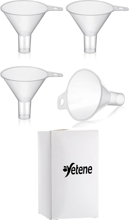 4 Packs Small Plastic Funnel for Filling Small Bottles 2.56 Inch Clear Wide Mouth Plastic Funnel for Filling Water Powder Essential Oils Perfumes Kitchen Bath Garage Use - Image 8