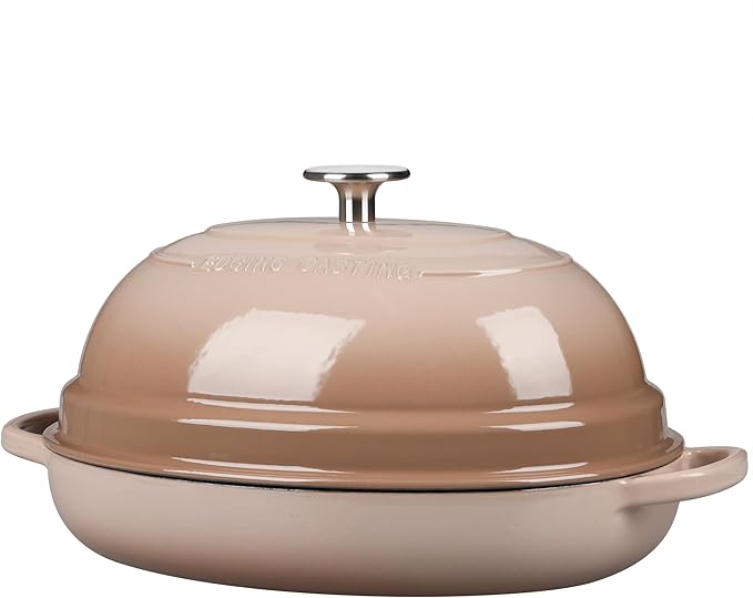 EDGING CASTING Enameled Oval Cast Iron Dutch Oven Pot with Lid, Bread Dutch Oven for Sourdough Bread Baking, Dutch Oven Bread, Bread Oven, 6QT, Mocha - Image 8