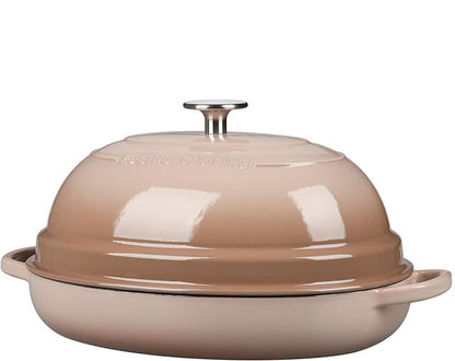 EDGING CASTING Enameled Oval Cast Iron Dutch Oven Pot with Lid, Bread Dutch Oven for Sourdough Bread Baking, Dutch Oven Bread, Bread Oven, 6QT, Mocha - Image 8