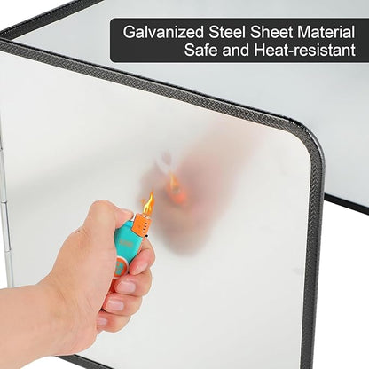 3 Sided Foldable Splatter Guard, Stainless Steel Grease Splatter Screen, Non-Stick Oil Splash Guard, Anti-Grease Cooking Shield, Heat-Resistant Stove Protector with Safe Edge, Easy to Clean (Medium) - Image 5
