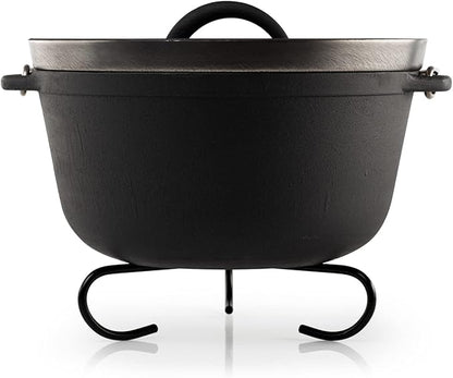GSI Outdoors Guidecast 5qt Dutch Oven | Cast Iron Dutch Oven for Camping, Cabin and Home Kitchen
