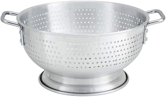 Winco ALO-11BH Aluminum Colander with Base, 11-Quart,Medium