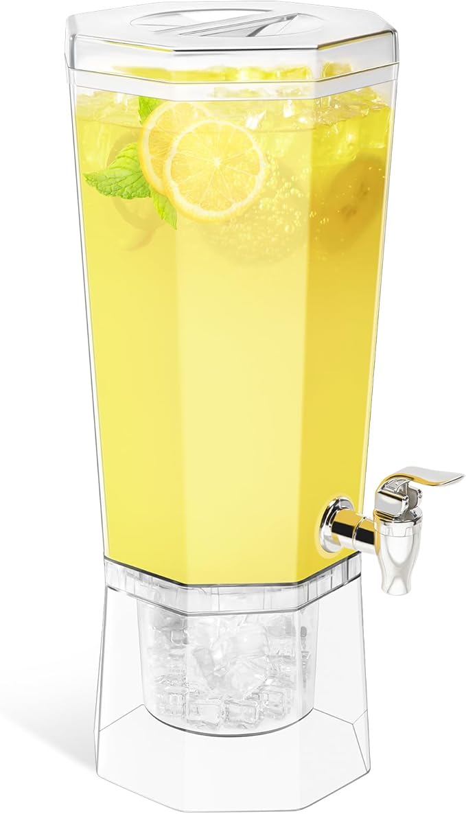 Lifewit 1.6 Gallon Drink Dispenser for Parties, 6L Plastic Beverage Container with Stand for Juice/Tea/Soda & Lemonade, Clear Water Pitcher with Spigot for Mimosa Bar Hosting 39 x 16 cm/15x6" by Lifewit