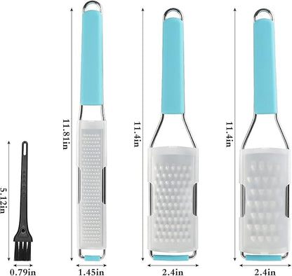 Cambom Cheese Grater Citrus Zester Lemon Zester Pack of 3-304 Stainless Steel - A Sharp Tool for Parmesan Cheese, Ginger, Garlic, Nutmeg, Chocolate, Vegetables，Fruits，Dishwasher Safe Blue - Image 5