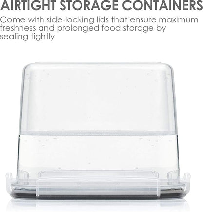Vtopmart Food Storage Containers 3.3 quart / 3.6L, 4 Pieces BPA Free Plastic Airtight Canister for Flour, Sugar, Baking Supplies, with 4 Measuring Cups and 24 Labels,Black - Image 7