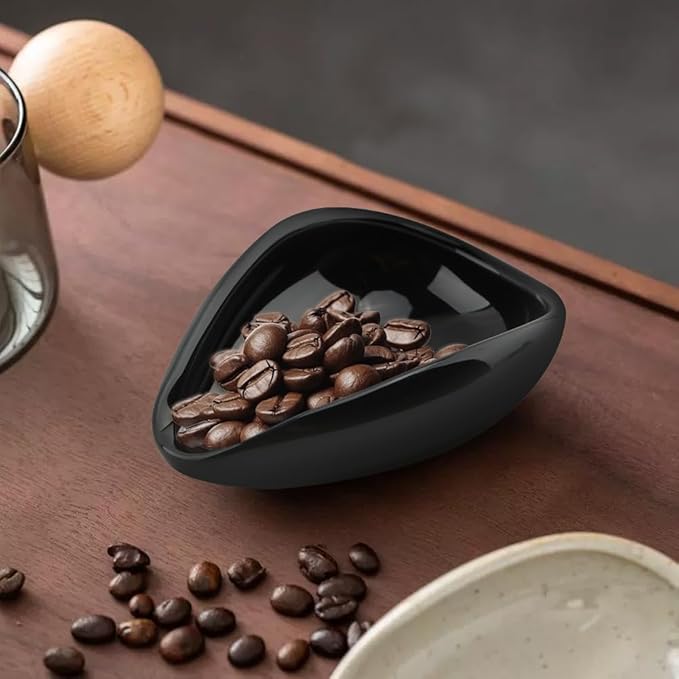 Coffee Bean Dosing Cup and Spray Bottle Set - Ceramic Single Dosing Tray, Static Reducing Spray, Espresso Accessories Kit Measuring Tray for Coffee Lovers