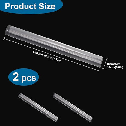 2pcs Acrylic Clay Roller, Plastic Clear Round Tube Roller Pin Polymer Clay Tools for DIY Handmade Crafts Handmade Art Supplies - Image 2