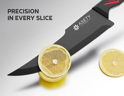 Knife Set - 15 PCS Kitchen Knife Set with Built-in Knife Sharpener Block - Stainless Steel Knife Block Set - Dishwasher Safe, Elegant Box for Men Women, Mothers Day, Red - Image 5