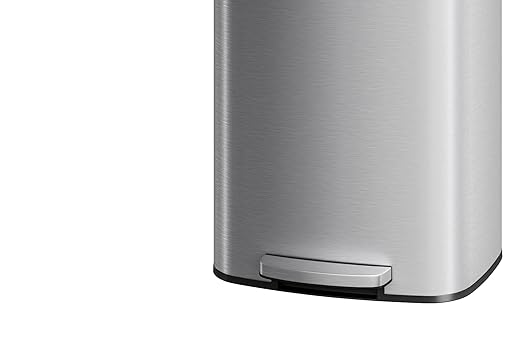 Garvee 21 gal / 80 L Stainless Steel Trash Can with Lid, Large Garbage Can for Kitchen, Rustproof Step-on Kitchen Metal Trash Bin with Liner Rim, Rear Handle, Soft Close Plastic Lid, Silver - Image 9