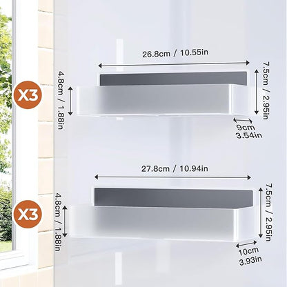 Mystozer Magnetic Spice Rack for Refrigerator, Kitchen Organizer and Storage Shelf, Clear (6 Pack)… - Image 6