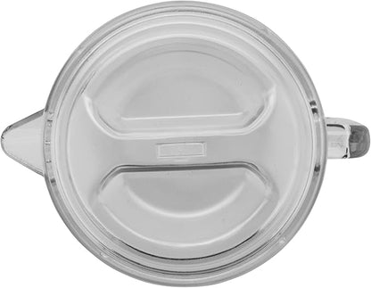 G.E.T. P-3064-1-CL-EC Heavy-Duty Shatterproof Plastic 2 Quart Pitcher with Lid, BPA Free (64 Ounce), Clear - Image 3