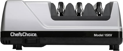 Chef’sChoice 15XV EdgeSelect Professional Electric Knife Sharpener with 100-Percent Diamond Abrasives and Precision Angle Guides for Straight Edge and Serrated Knives, 3-Stage, Gray - Image 5