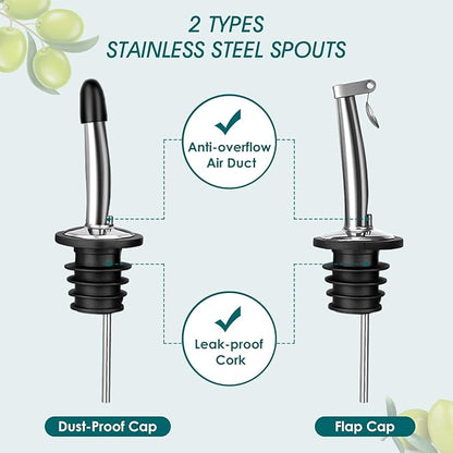 vancasso 20 Oz Ceramic Olive Oil Dispenser Bottle, Bottle Dispenser with Spout and Funnel for Kitchen,Suitable for Oil, Vinegar, Coffee Syrups & Other Liquids, White - Image 3