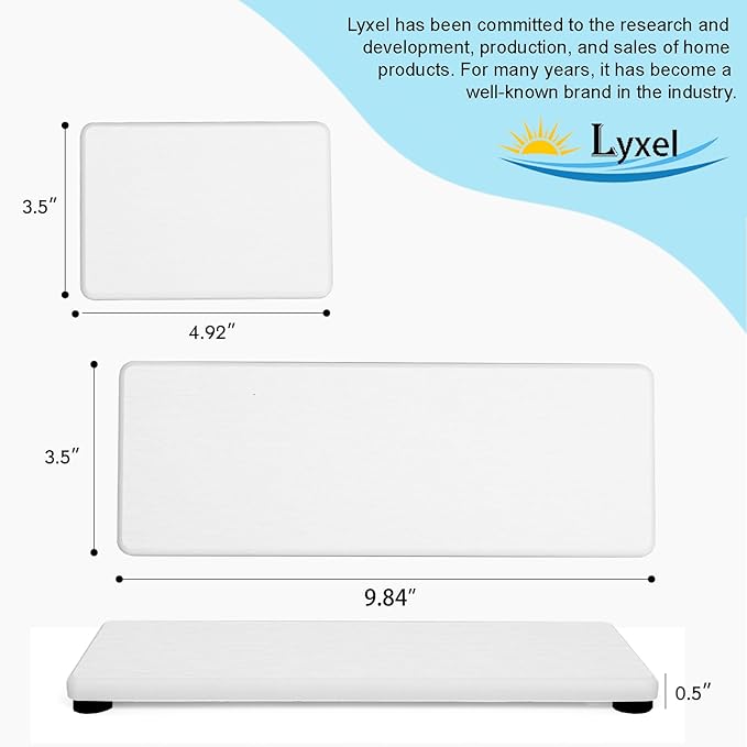 3PCS Stone Drying Tray, Water Absorbing Stone Tray for Sink, Stones Soap Trays, Fast Dry Diatomite Stones Mat,Used for Hand Soaps,Sponge,Toothbrush Holder in Bathroom Counter and Kitchen Sinks - Image 5