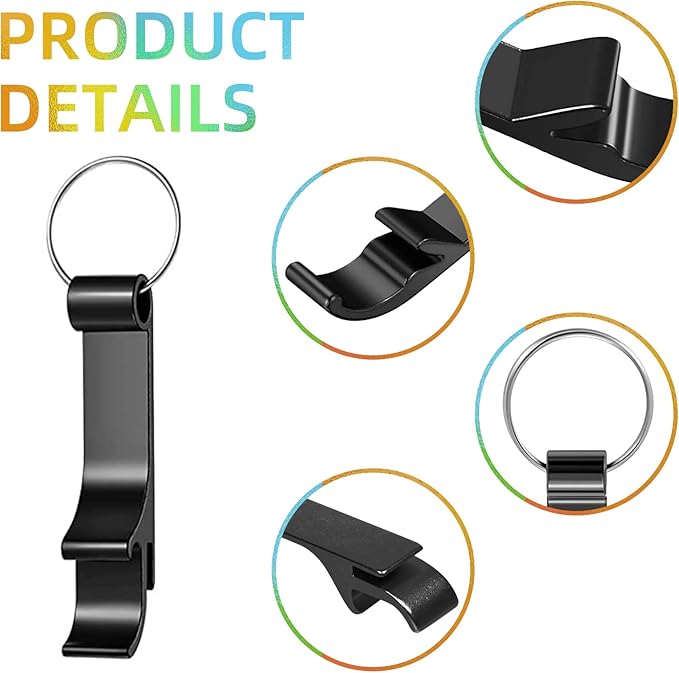 200 Pack Metal Bottle Opener, Black, 200Pcs - Image 3