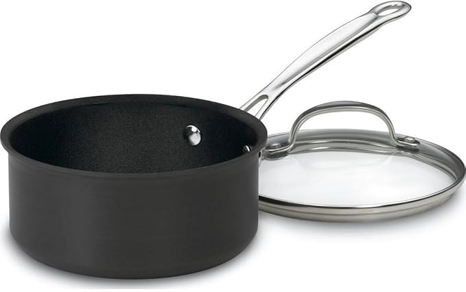 Cuisinart Chef's Classic Nonstick Hard-Anodized 1.5-Quart Saucepan with Lid, Black by Cuisinart
