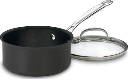 Cuisinart Chef's Classic Nonstick Hard-Anodized 1.5-Quart Saucepan with Lid, Black by Cuisinart