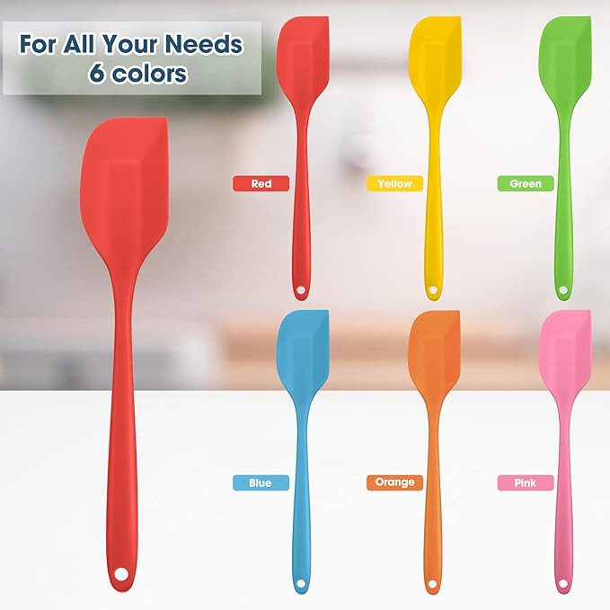 Irenare 84 Pcs Mini Silicone Spatulas Bulk 8.3 Inch Heat Resistant Scrapers Rubber Spatulas Seamless Design Non Stick Flexible for Kitchen Use Cooking Baking Mixing - Image 3