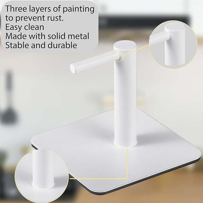 Magnetic Paper Towel Holders Heavy Duty Steel Brushed Holder with Strong Magnetic Backing - Fit for Large Paper Towels or Use as Hook - for Kitchen,Refrigerator,Grill,Garage,Shop(White,2x3IN) - Image 3