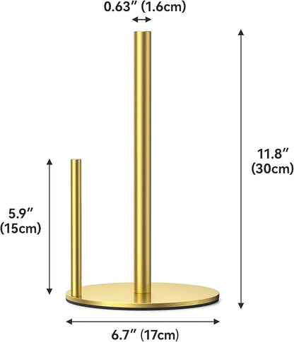 Paper Towel Holder Countertop, Stainless Steel, Gold, for Kitchen, Pantry, RV - Image 5