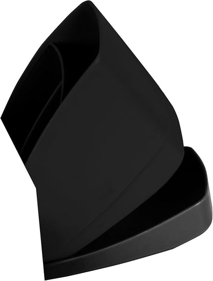 Casabella Sink Sider Duo Soap Dispensers with Sponge, Black and Chrome Plating - Image 4