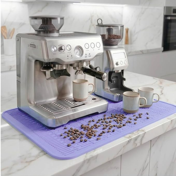 MicoYang Silicone Dish Drying Mat for Multiple Usage,Easy clean,Eco-friendly,Heat-resistant Silicone Mat for Kitchen Counter or Sink,Refrigerator or Drawer Liner Light Purple 2XL 24 inches x 18 inches - Image 7