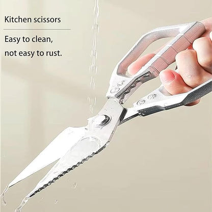 Scissors all Purpose, Stainless Steel Heavy Duty Kitchen Shears, Meat Scissors Heavy Duty Sharp Shears, Poultry Shears Bone Cutting (Sliver)