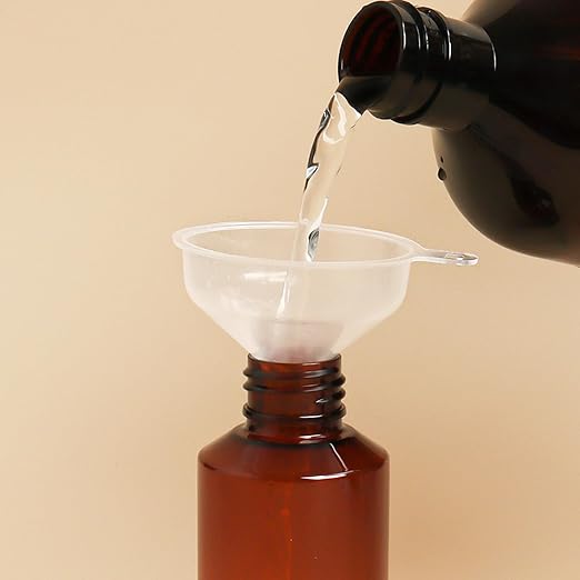 12 Pack Small Funnels for Kitchen use Filling Bottles Clear Polyethylene Funnel Narrow Neck Funnels for Filling Bottles Water Bottle, Kitchen Juice, Oil & More