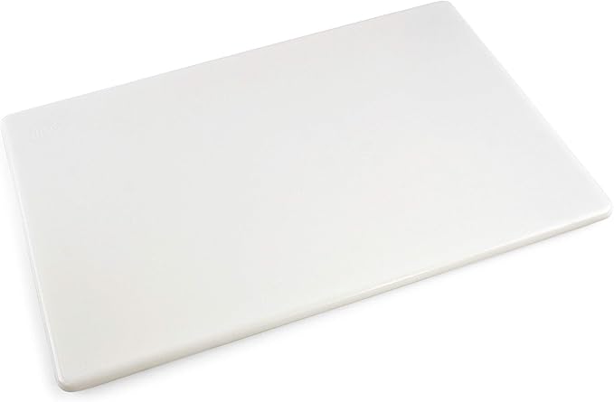 Commercial Grade Plastic Cutting Board 18 x 12 x 1/2 Thick High Density White Poly, NSF Certified and Dishwasher Safe for Food Service by ThirteenChefs