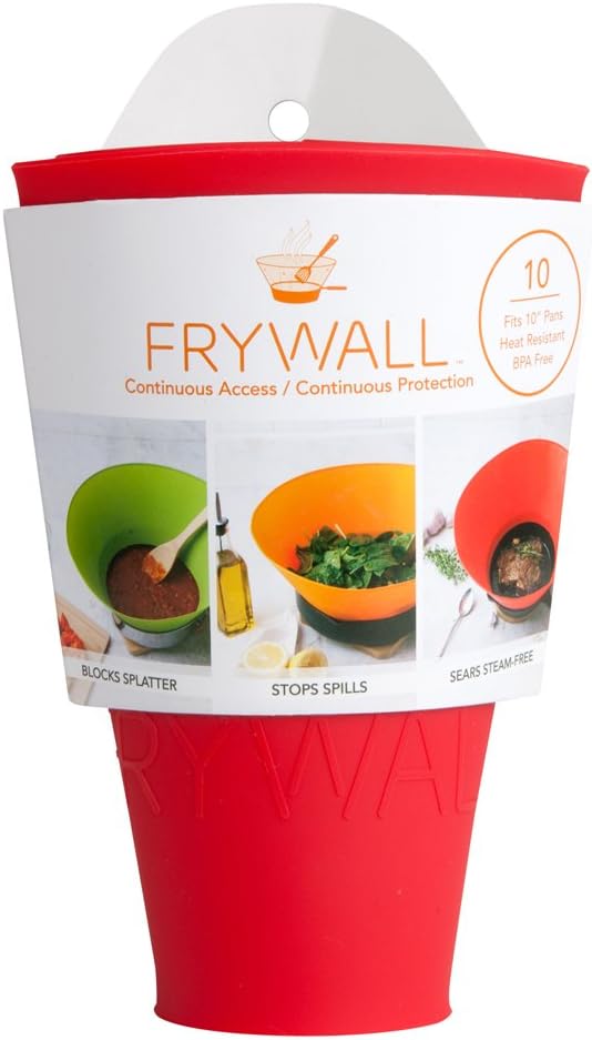 Frywall 10 (Medium) - Red - Splatter Guard, as Seen on Shark Tank - Image 2