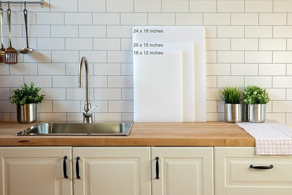 Thirteen Chefs Yellow Cutting Board - 18 x 12 Inch for Poultry and Chicken - Commercial Grade Plastic for Food Service, 1/2" Thick Dishwasher Safe Poly - Image 9