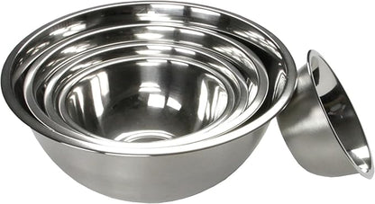 Chef Craft Brushed Mixing Bowl Set, 5 Piece Set, Stainless Steel by ChefCraft