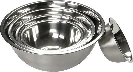 Chef Craft Brushed Mixing Bowl Set, 5 Piece Set, Stainless Steel by ChefCraft