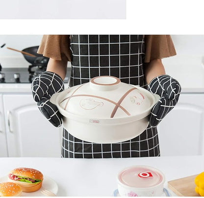 Oven Mitts and Potholders BBQ Gloves-Oven Mitts and Pot Holders with Recycled Infill Silicone Non-Slip Cooking Gloves for Cooking Baking Grilling (4-Piece Set,Black) - Image 3