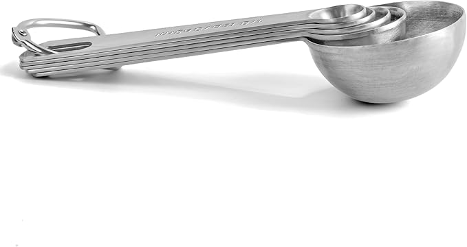 husMait Stainless Steel Measuring Cups & Spoons - 10 Piece Heavy Duty Measuring Cups & Spoons Set for Dry Foods, Spices or Liquids - Image 6