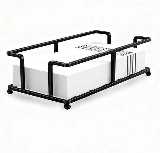 Update Bathroom Paper Towel Holder Bathroom Guest Towel Holder Tray for Bathroom Napkin Holder Guest Towels Disposable Bathroom Napkin Holder, Bathroom, Kitchen Dinning Table (Black)
