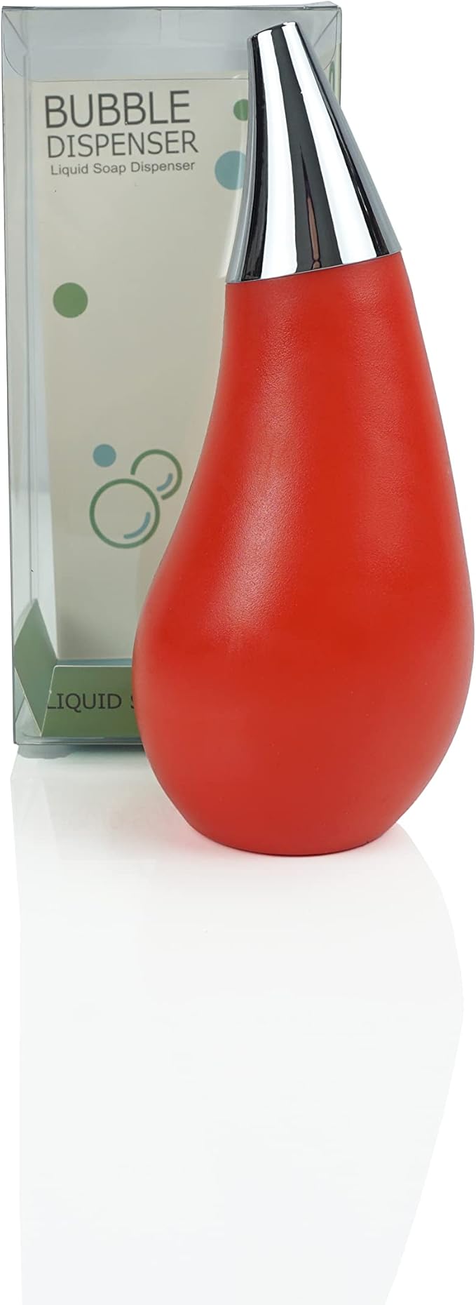 Kitchen Bathroom Counter top Squeezable Soap Dispensers Tear Drop Shape Bottle (Red, ~7oz) - Image 6