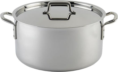 WINCO Tri-Ply Stock Pot, 20-quart, Silver by Winco