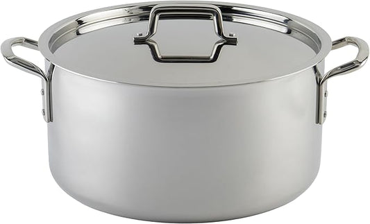 WINCO Tri-Ply Stock Pot, 20-quart, Silver by Winco