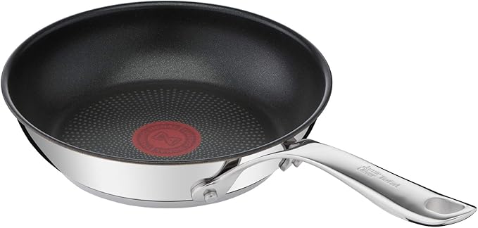 T-Fal Jamie Oliver Cooks Direct, Stainless Steel Non-stick Frying Pan 3 Pcs Set (20/24/28cm) (8/9/11 Inches) with Induction - Image 3