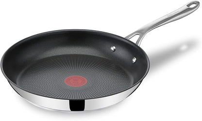 T-Fal x Jamie Oliver Nonstick Coated Stainless Steel Pan 11-Inch, Induction Compatible, Oven Safe up to 500°F, Chef's Stainless Steel Skillet, Frying Pan, Silver by T-falbrand