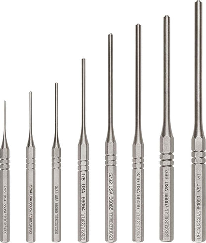 TEKTON Roll Pin Punch Set, 8-Piece (1/16-1/4 in.) | PNC93001 | Made in USA