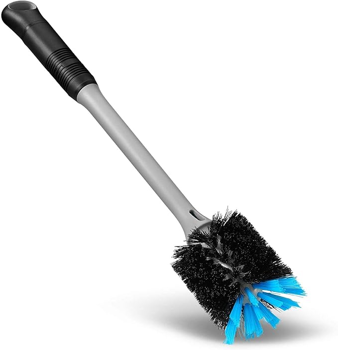 MOSOLAN 2-in-1 Bottle Brush with Straw Brush, Long Handle Water Bottle Scrubbing Brush, Built for Cleaning Sport Bottles, Baby Bottles, Water Bottles, Coffee Mugs, Wine Decanters, Flask, 1 Pack - Image 3