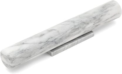 Fox Run French Marble Rolling Pin with Base, White, 3 x 12 x 3 inches