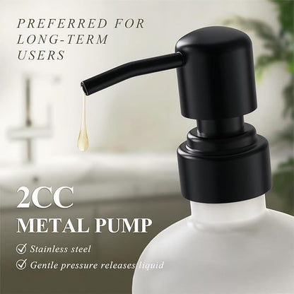 Cisily Kitchen Soap Dispenser Set Comes with Ceramics Sponge Holder, Gold Pumps, and Instant Dry Tray, Hand and Dish Soap Dispenser Set (4, Black + White + Sponge Holder) - Image 5