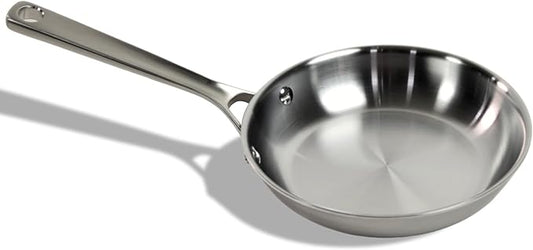 STRATA Carbon Steel Clad 8.5" Frying Pan Skillet, 3-Ply Carbon Steel Cookware with Aluminum Core, Lightweight (1.8 lbs), Even Heating, Stick-Resistant When Seasoned, Versatile & Fast-Heating